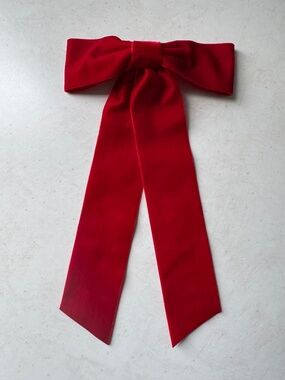 J. Crew Red Velvet Bow